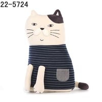 22-5724　パフモチぬいぐるみクッション　ねこぜがわさん