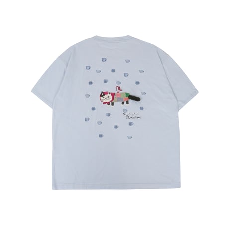 26-9132　クスグルキャラクター　アップリケ＆刺繍Tシャツ　ラフサイズ　マチルダさん柄