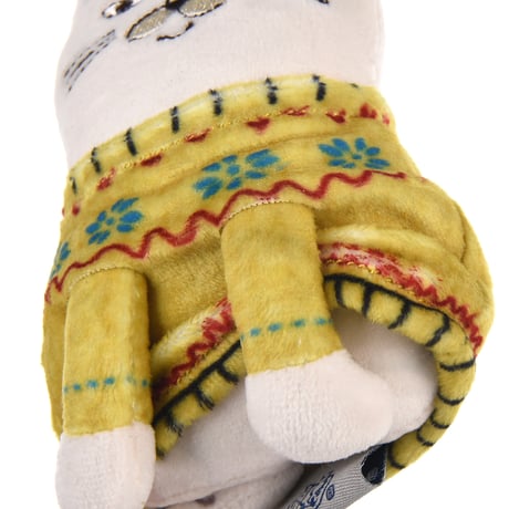 24-7112　パフモチ　マスコットキーホルダー　ねこぜがわさん