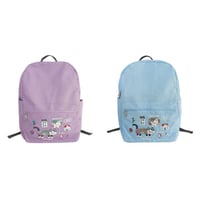 26-9148　クスグルキャラクター　撥水加工刺繍ワッシャーバッグ　リュック　マチルダさん柄