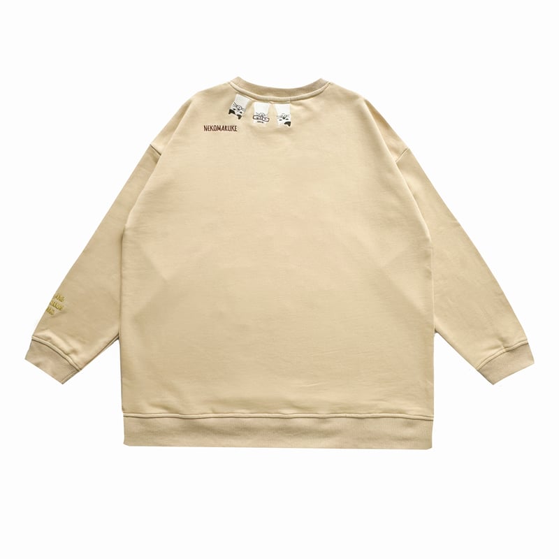 25-8631 ミニ裏毛トレーナー ネコまるけ柄 | KUSUGURU STORE