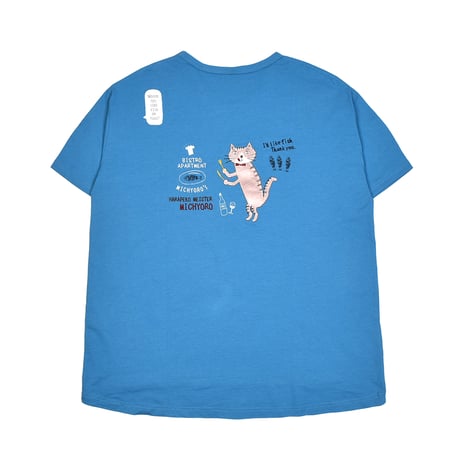 24-7129　天竺ニット　ラフサイズTシャツ　はらぺこミチョロ柄