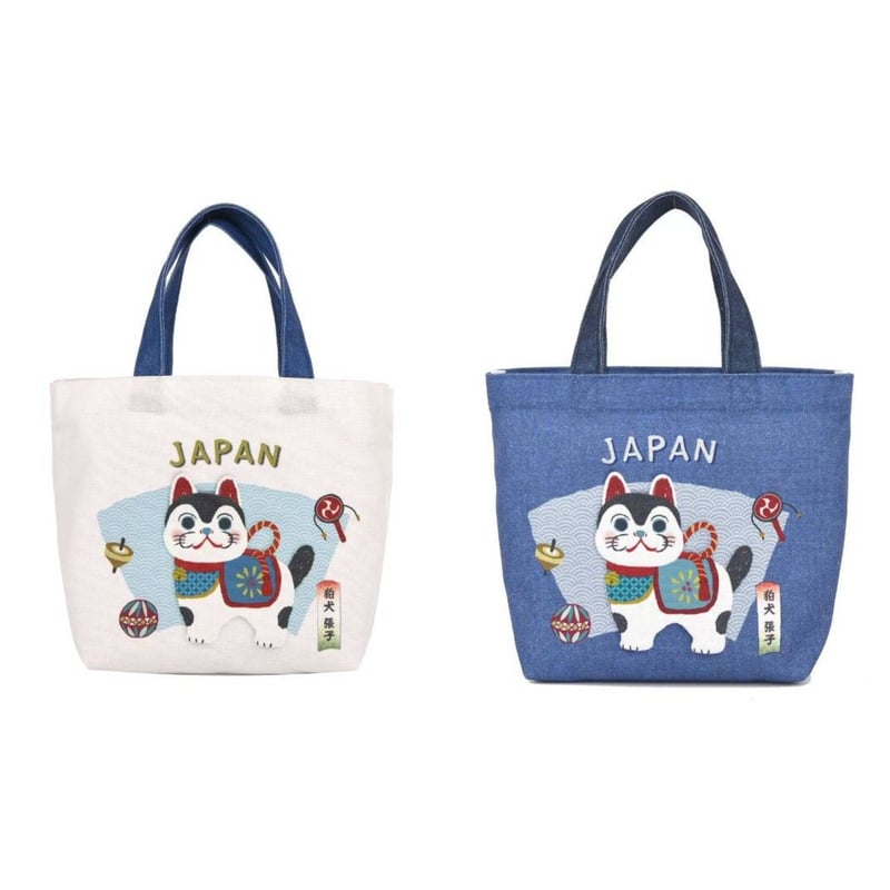 25-8602 キャンバスプチトートバッグ 狛犬張り子柄 | KUSUGURU STORE