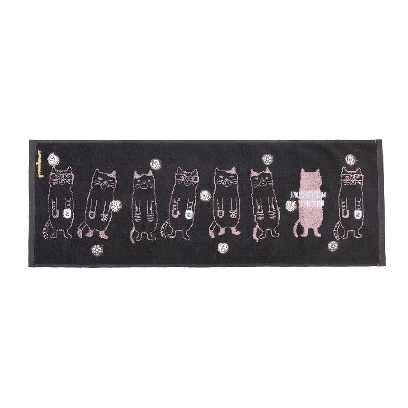 25-8124 ふわふわタオルマフラー ネコまるけ柄 | KUSUGURU STORE