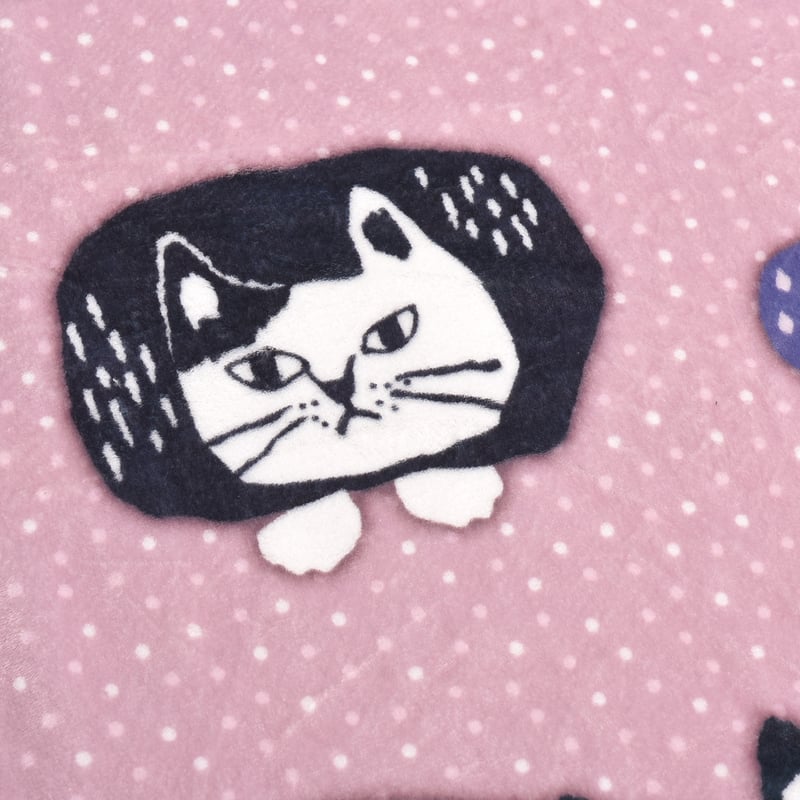 25-8666 モケモケットサンゴマイヤー ひざ掛け(70×100㎝) マチルダさん