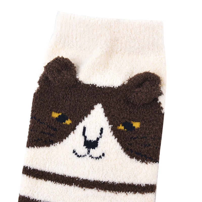 23-6725 ぽこぽこブークレー靴下 なごなごさん柄 | KUSUGURU STORE