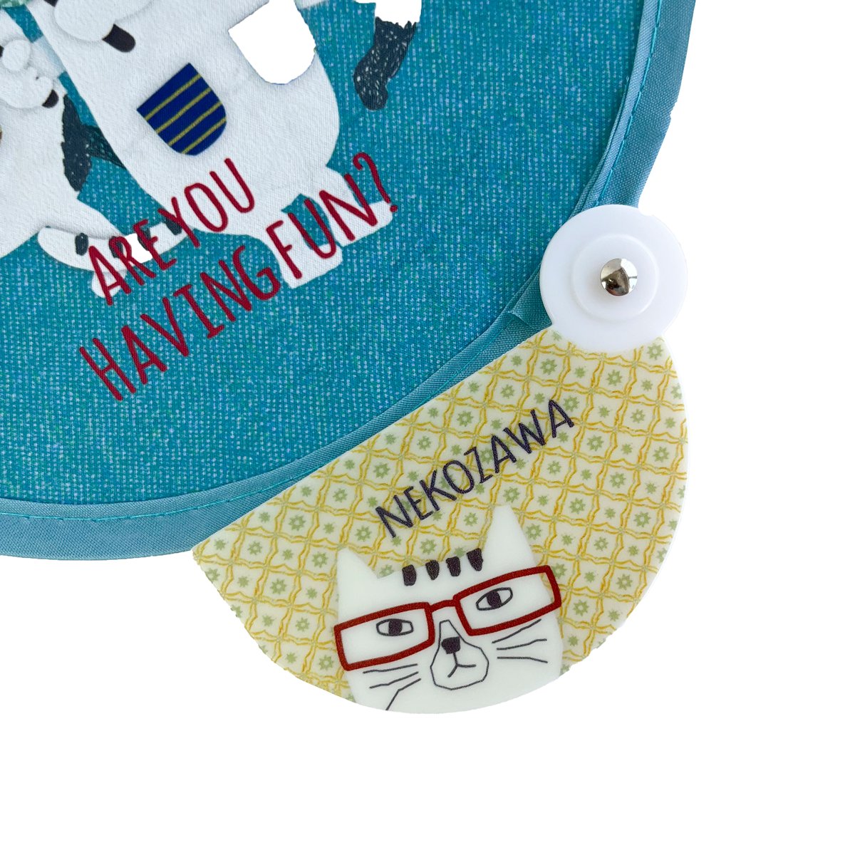 ねこじろう 25-8264 くるりんうちわ ネコまるけ柄 | KUSUGURU STORE