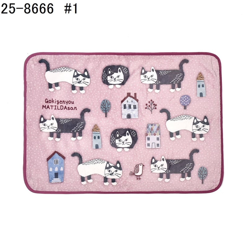 25-8666 モケモケットサンゴマイヤー ひざ掛け(70×100㎝) マチルダさん