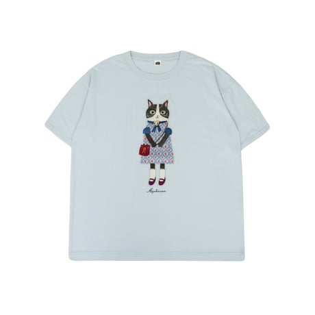 26-9136　パーラーすずらん堂　アップリケ＆刺繍Tシャツ　ラフサイズ　あずきさん柄