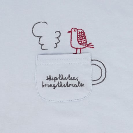 26-9132　クスグルキャラクター　アップリケ＆刺繍Tシャツ　ラフサイズ　マチルダさん柄