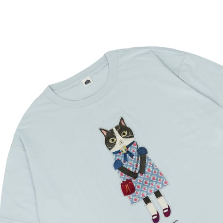 26-9136　パーラーすずらん堂　アップリケ＆刺繍Tシャツ　ラフサイズ　あずきさん柄