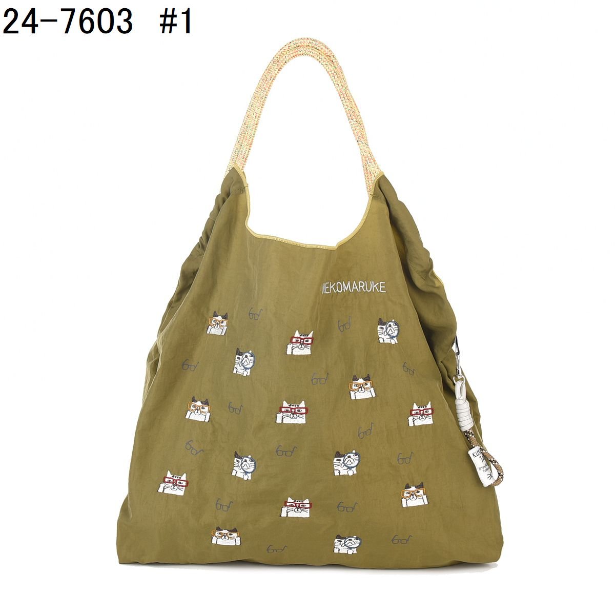 ナチュラル はる様 24-7603 パラコードバッグ ネコまるけ柄 | KUSUGURU STORE