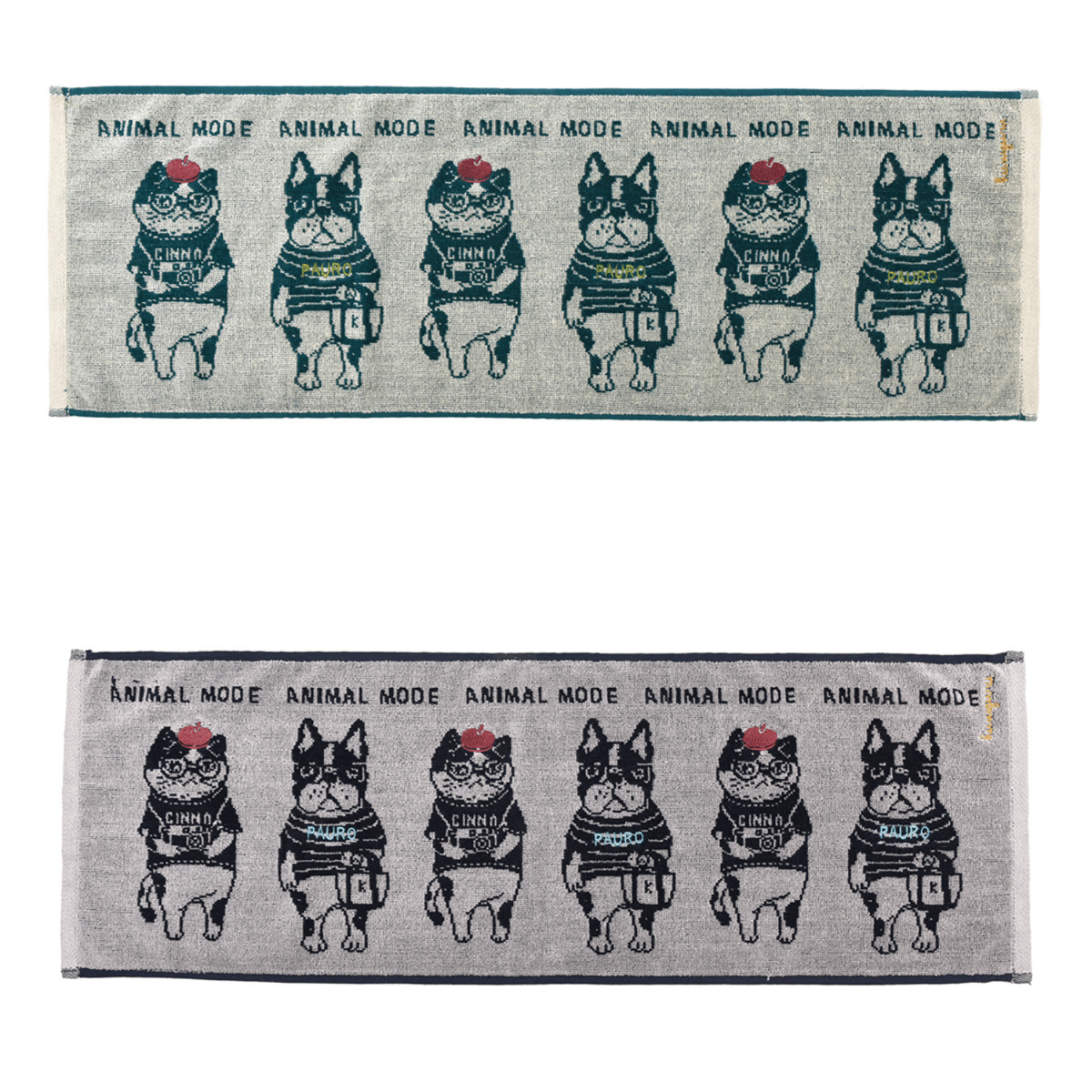 25-8126 ふわふわタオルマフラー アニマルモード柄 | KUSUGURU STORE