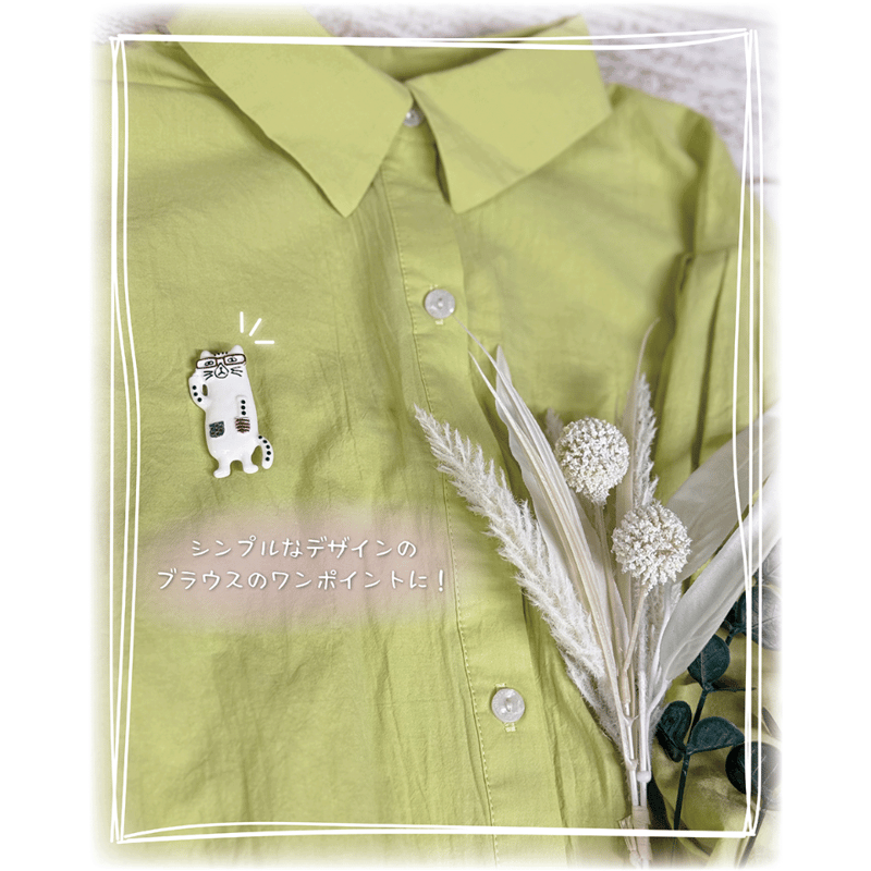 kinunekoさん専用ビンテージ☆ラリック 猫ブローチ☆ライト