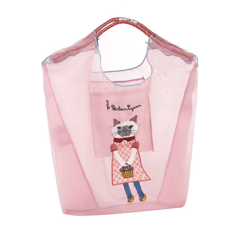 ま*ろ様 すーちゃんの洋服屋さんバッグ 25-8144 パーラーすずらん堂 シフォン生地 パラコードバッグ