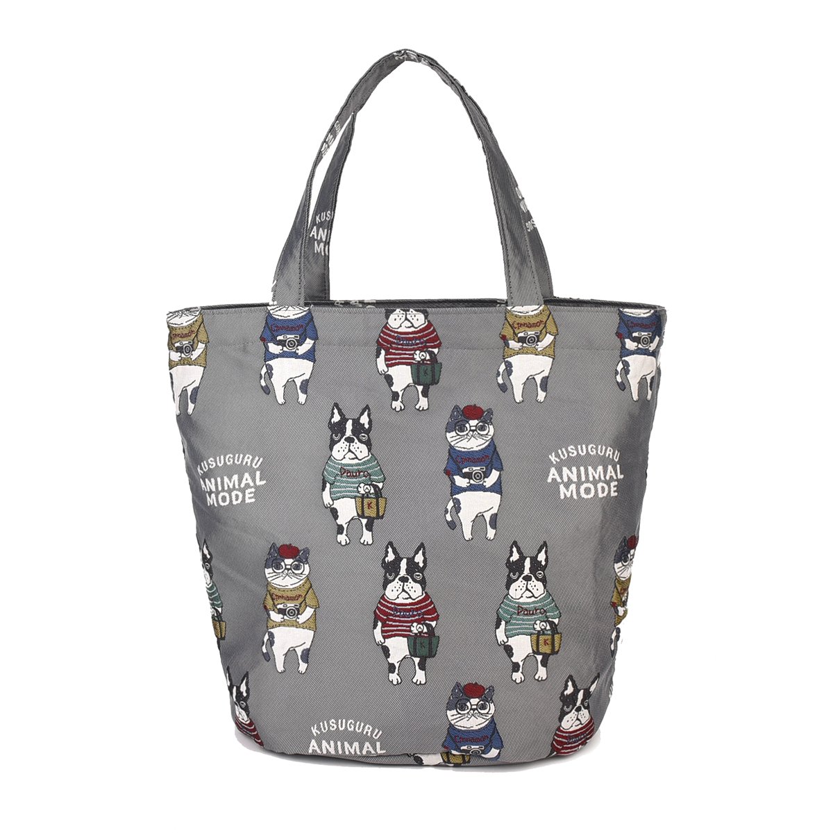 ゴブリン織のハンドバッグ　裏表違う柄 ゴブリン織のハンドバッグ 裏表違う柄