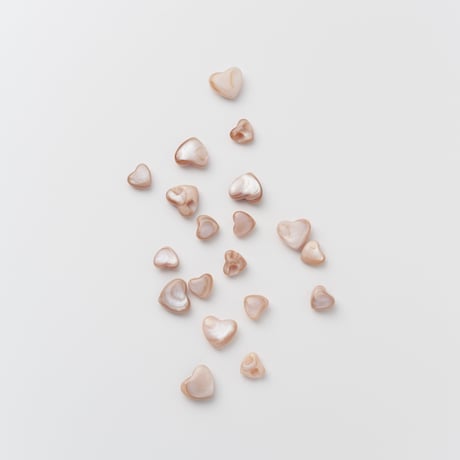 Heart Button  / Pink shell