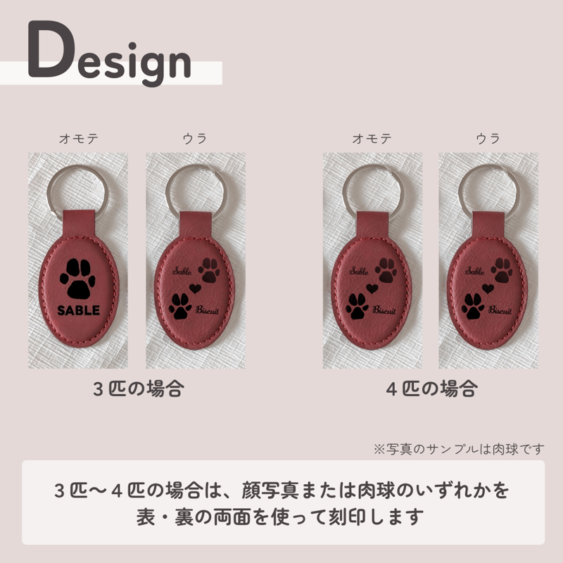 【のん様】キーホルダー　オーダー5点 愛犬グッズをオーダーメイド】写真・肉球🐾・名入れ刻印｜上質
