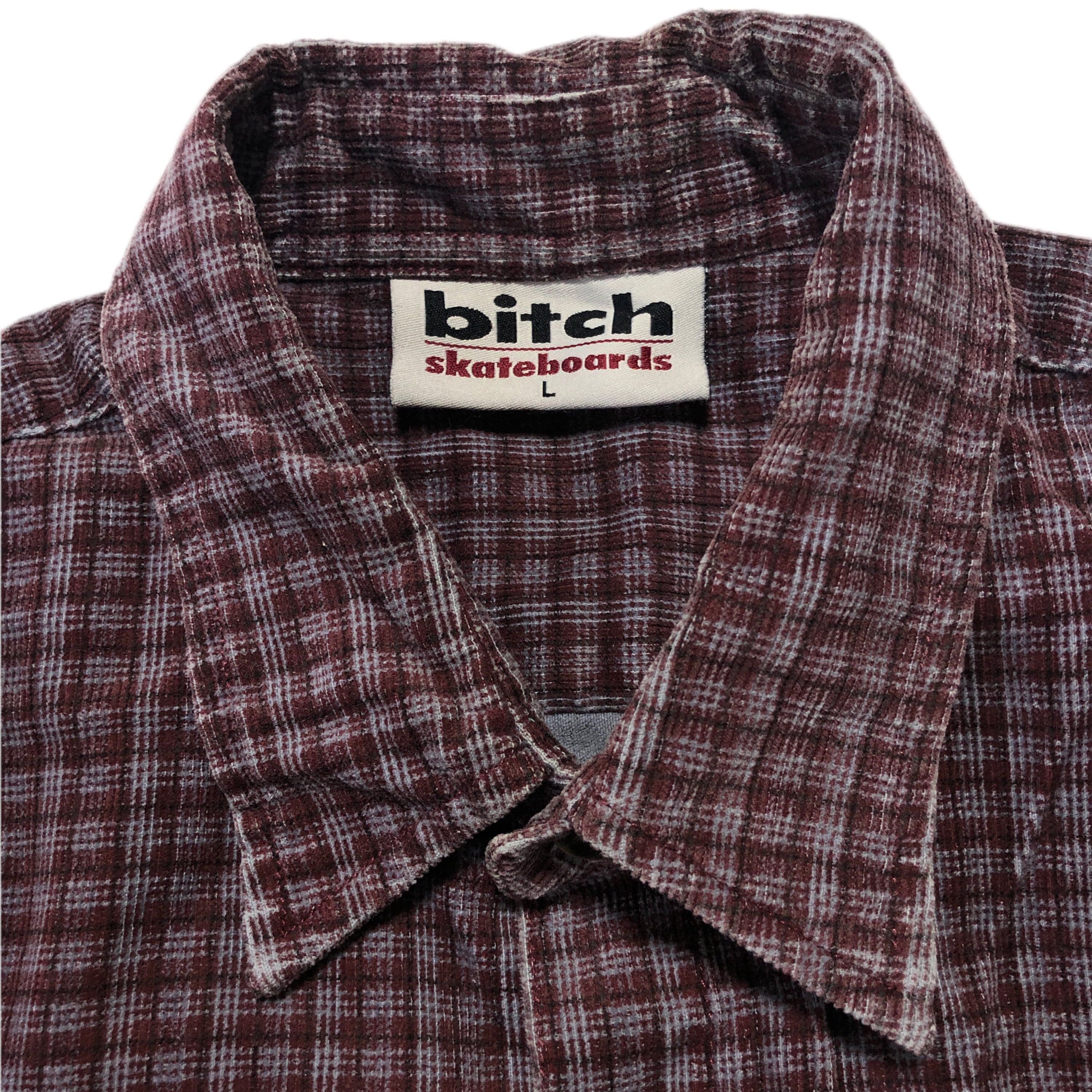 Bitch skatebords ジップアップ チェックシャツ 半袖 スケーター original
