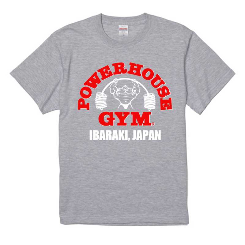 パワーハウスジムイバラキ オリジナルロゴTシャツ - アッシュ