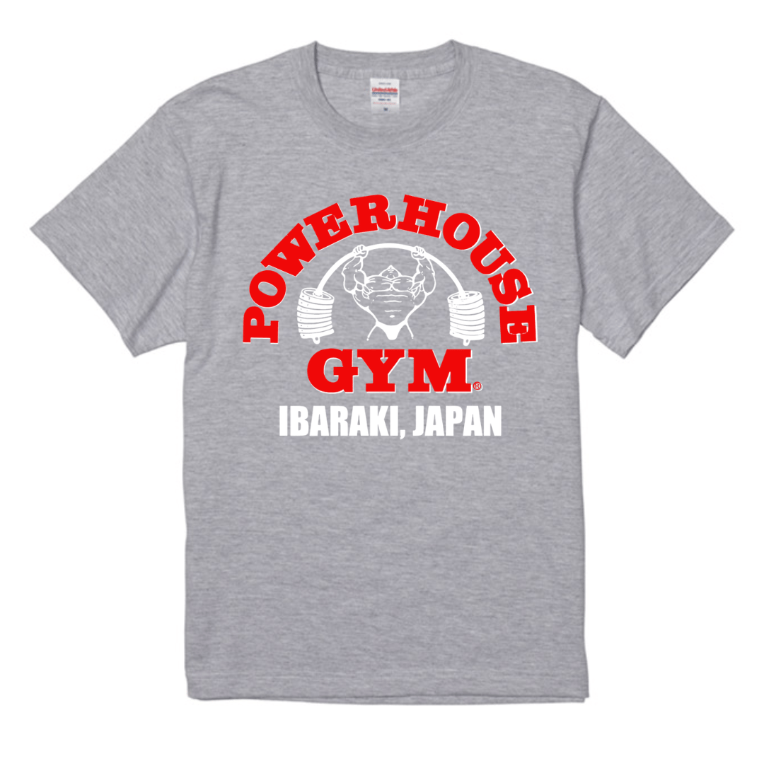 パワーハウスジムイバラキ オリジナルロゴTシャツ - アッシュ