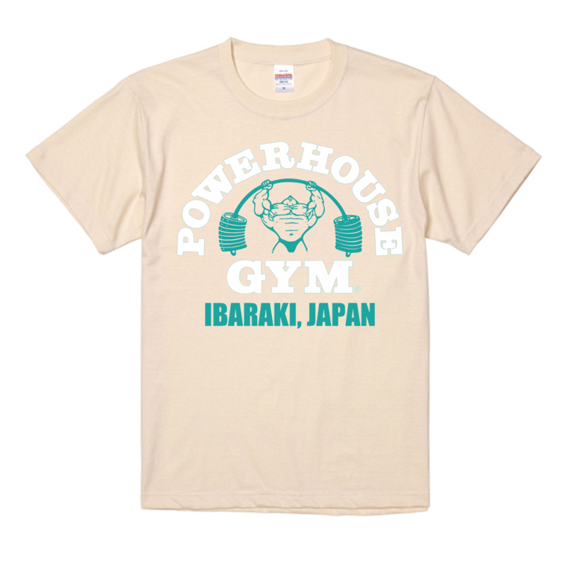 パワーハウスジムイバラキ オリジナルロゴTシャツ - ナチュラル