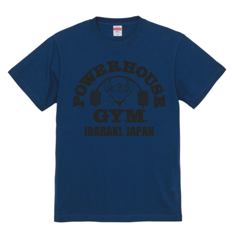 POWERHOUSE GYM IBARAKI, JAPAN オリジナルロゴTシャツ クラシックブルー