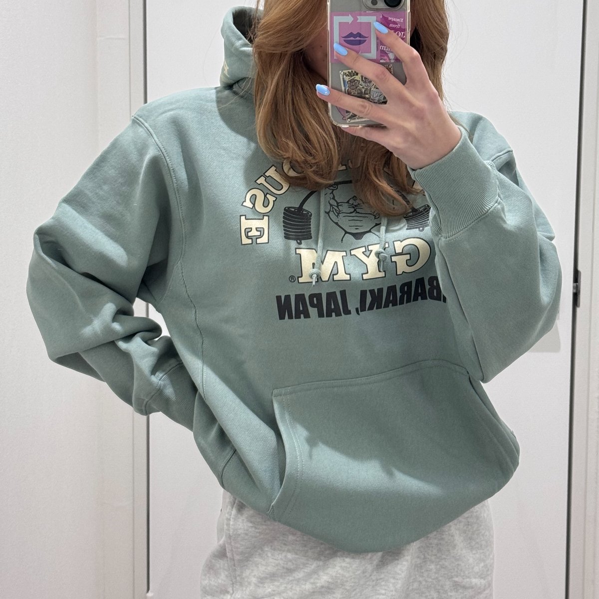 パワーハウスジムイバラキ／ヘビーウェイトパーカー／スモーキー