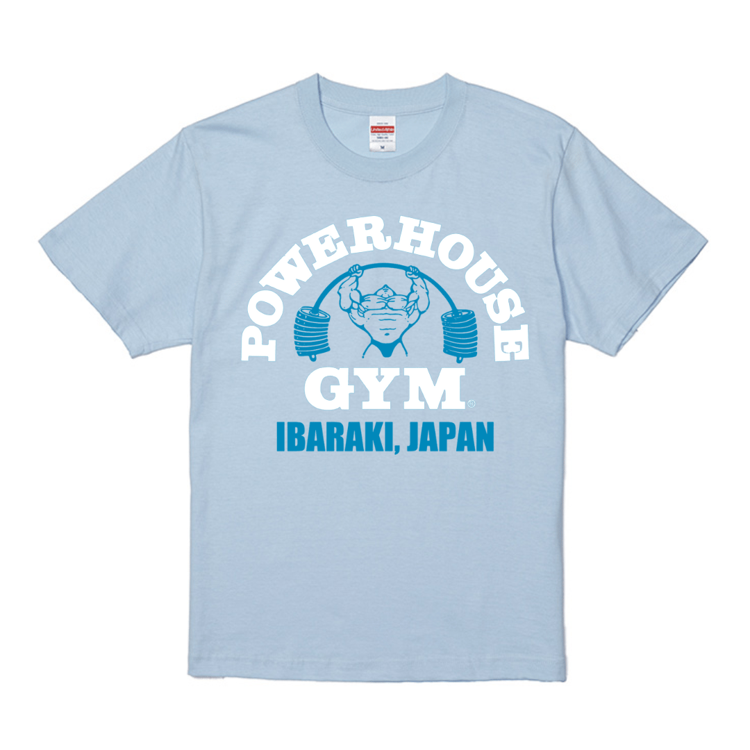 パワーハウスジムイバラキ オリジナルロゴTシャツ - ライトブルー
