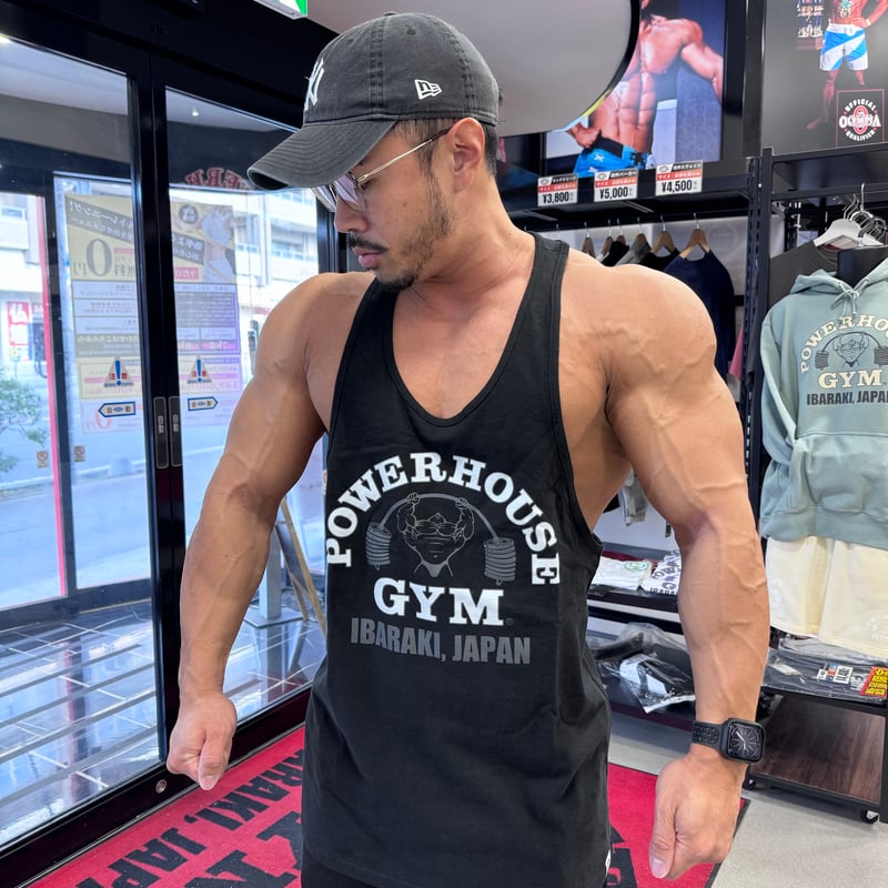 茨城限定／オリジナルロゴストリンガータンクトップ - ブラック