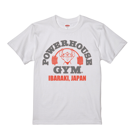 POWERHOUSE GYM IBARAKI, JAPAN オリジナルロゴTシャツ オレンジ×グレー
