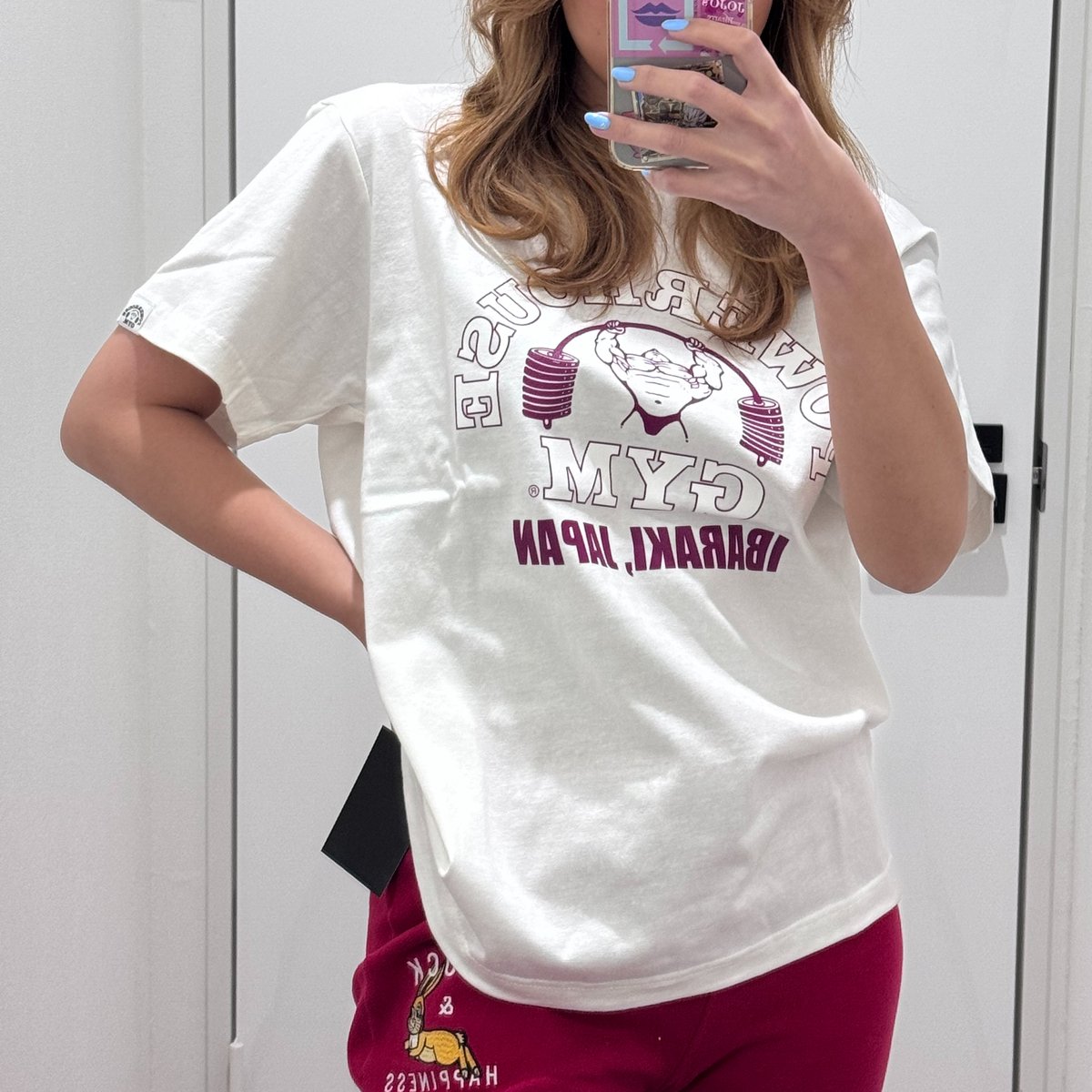 パワーハウスジムイバラキ オリジナルロゴTシャツ ホワイト