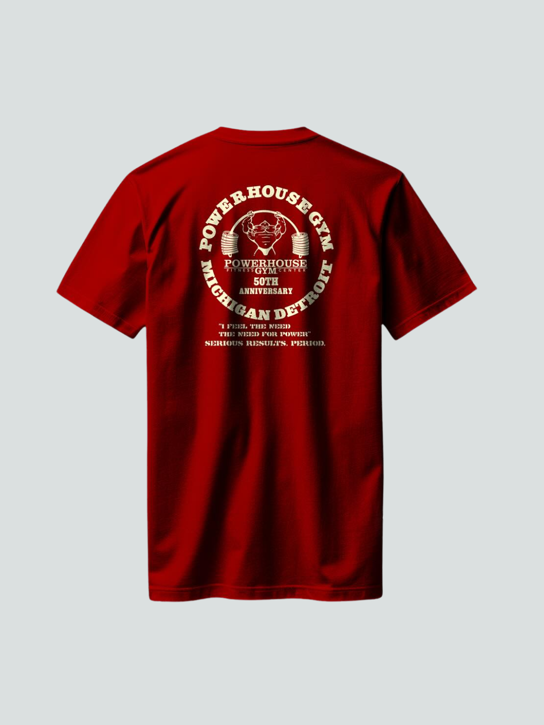 パワーハウスジム 50周年記念Tシャツ - レッド | POWERHOUSE GYM