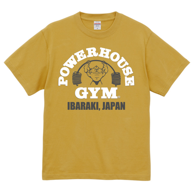 パワーハウスジムイバラキ オリジナルロゴTシャツ ヘイジーイエロー