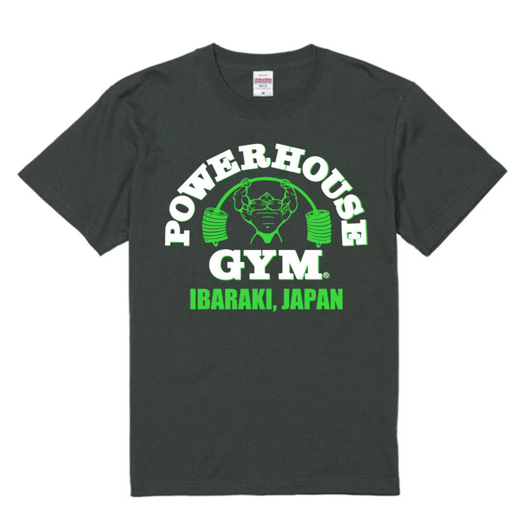 パワーハウスジムイバラキ オリジナルロゴTシャツ - グレイッシュ