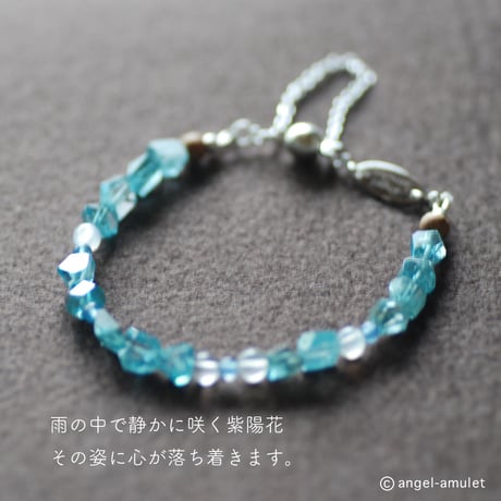 可愛く厄除け 紫陽花ブレスレット・イヤリングset / angel-amulet