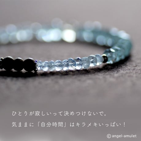 気楽でOK！ブレスレット angel-amulet / アクアマリン シトリン ムーンストーン