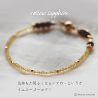 気品纏うブレスレット angel-amulet /  イエローサファイア 老山白檀