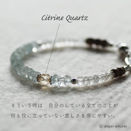 気楽でOK！ブレスレット angel-amulet / アクアマリン シトリン ムーンストーン