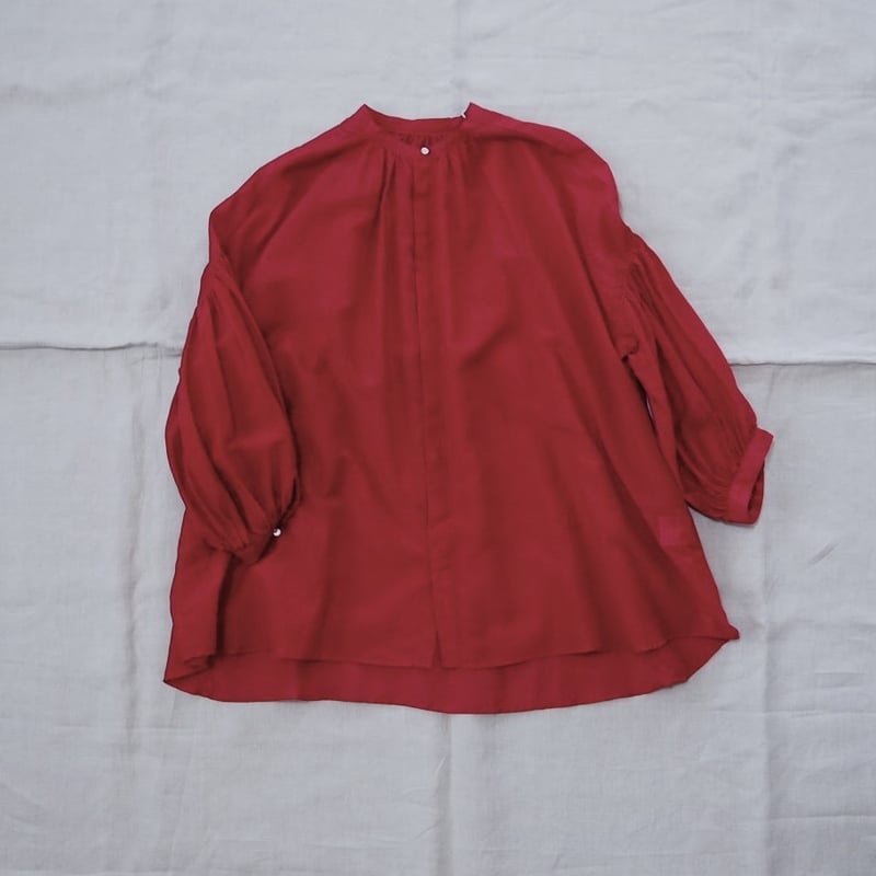 suzuki takayuki] puff-sleeve blouse(S231-08)〇
