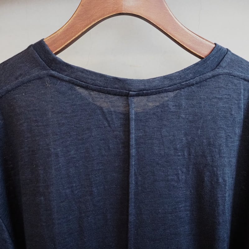 トップス suzuki takayuki knitted t-shirt blue suzuki takayuki knitted t-shirt blue