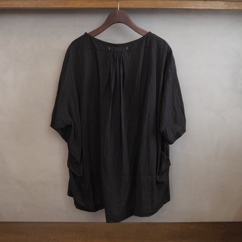 未使用　2025新作　スズキタカユキ　pullover blouse ブラック suzuki takayuki pullover blouse（スズキタカユキ プルオーバー