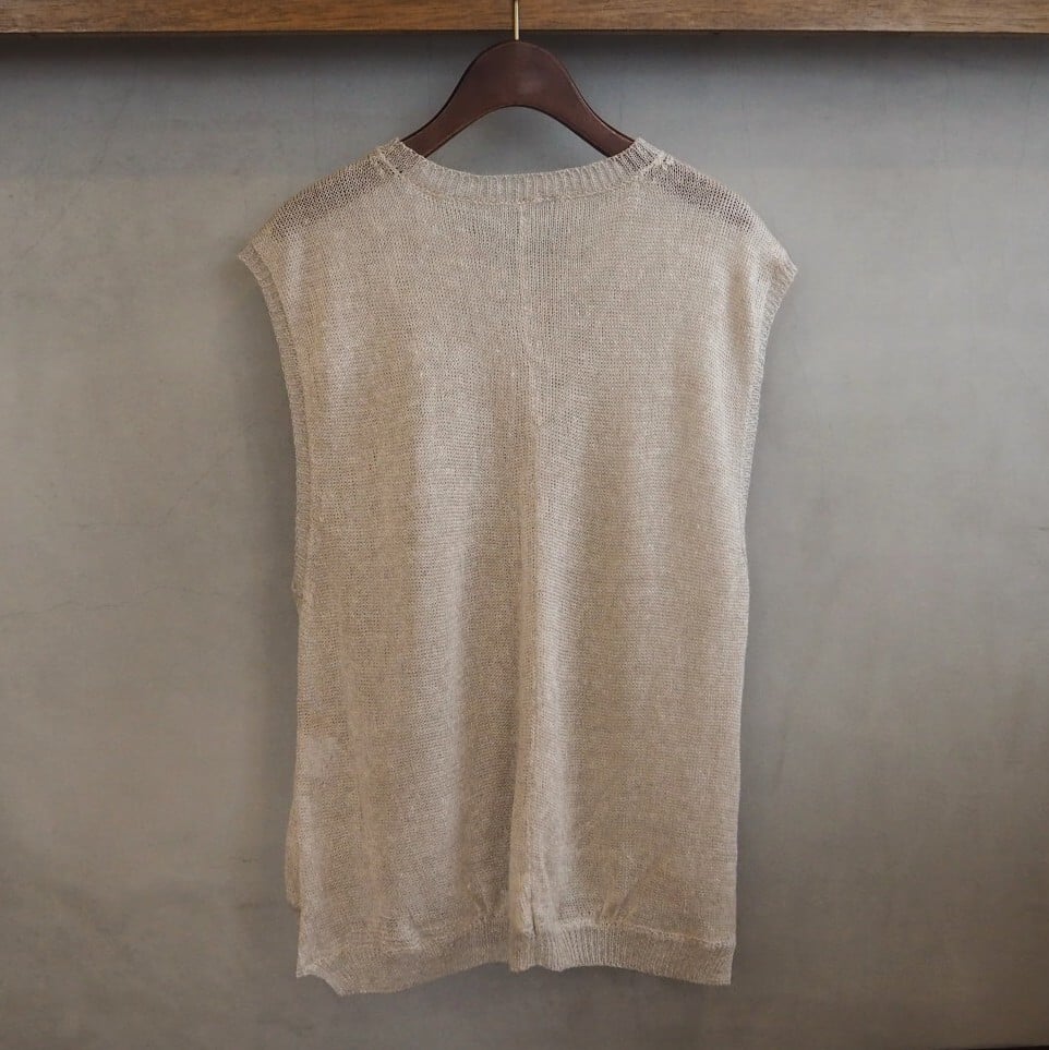 トップス suzuki takayuki knitted vest linen suzuki takayuki knitted vest linen