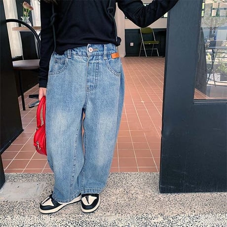 韓国風子供服 ベビー服 キッズ 女の子 ロングパンツ デニムパンツ