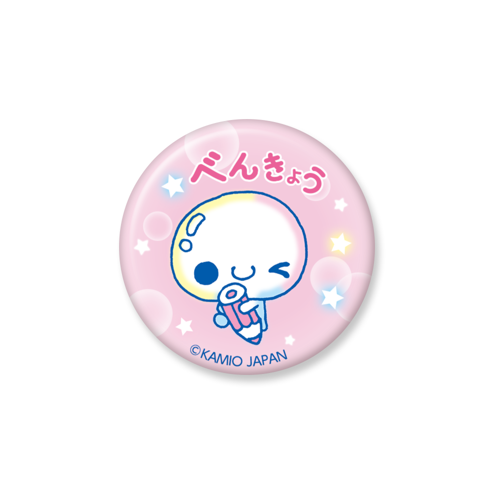 ぷくぷくあわわちゃん 75mm 缶バッジ：（勉強） | FUNxFANショップ