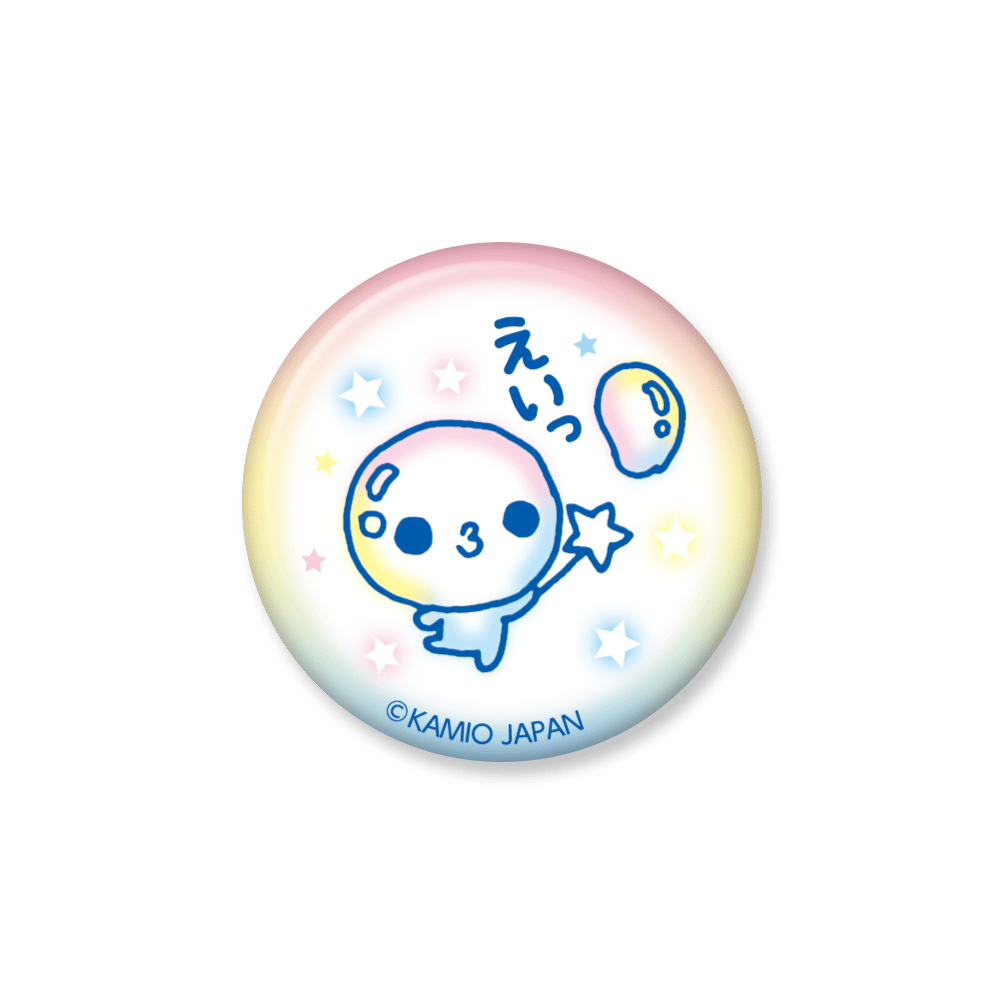 ぷくぷくあわわちゃん 75mm 缶バッジ：（えいっ） | FUNxFANショップ