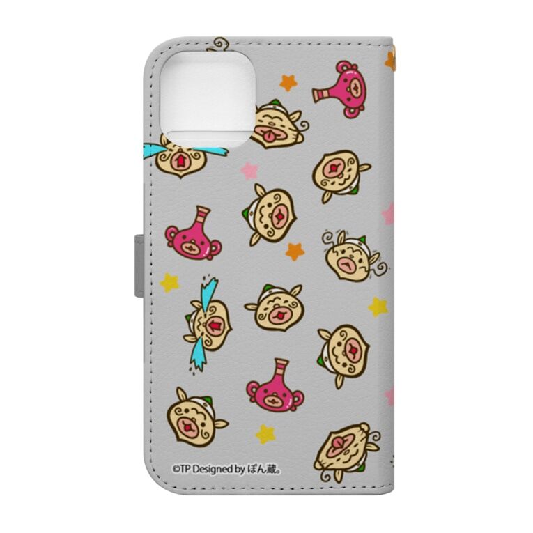 ぽん蔵。】まいにちほのぼのハクション大魔王手帳型スマホケース