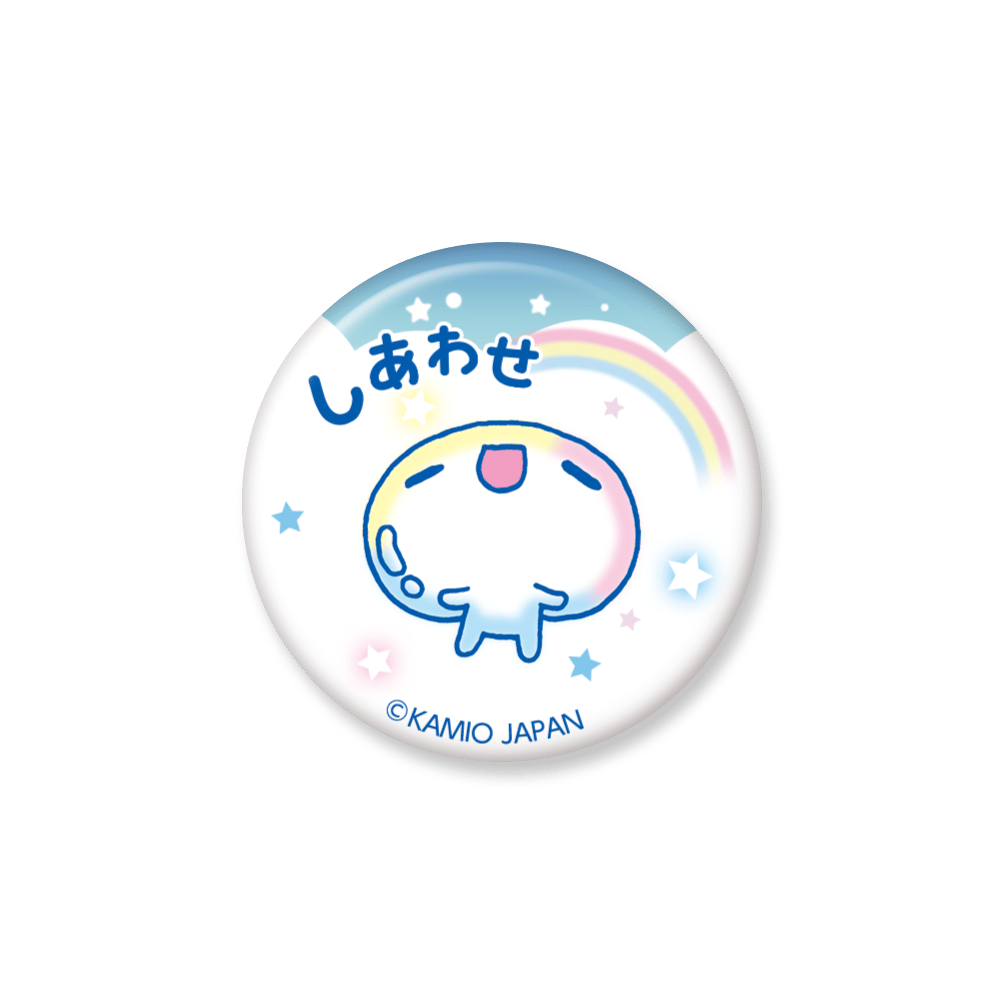 ぷくぷくあわわちゃん 75mm 缶バッジ：（しあわせ） | FUNxFANショップ