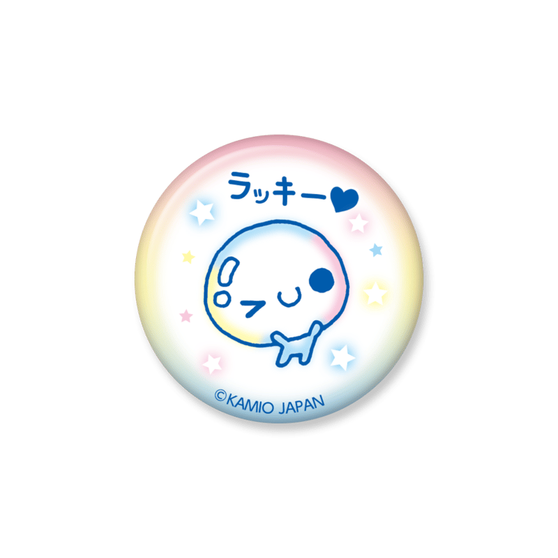 ぷくぷくあわわちゃん 75mm 缶バッジ：（ラッキー） | FUNxFANショップ