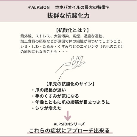 爪育【高い保湿力＋エイジングケアが叶うオイル】アルピジョン　ホホバオイル　50ml